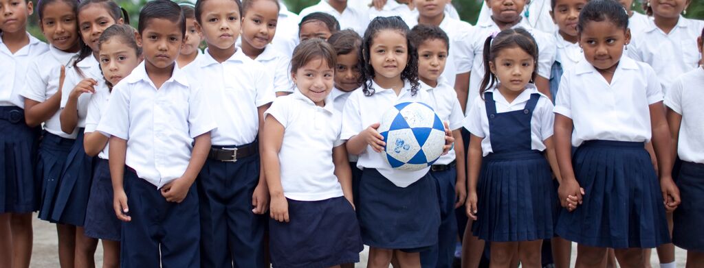 Children with football