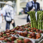 Spring produce at market