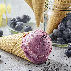 Blueberry and coconut nice cream