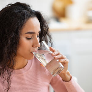 Woman drinking water