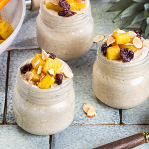 Pineapple Upside Down Overnight Oats
