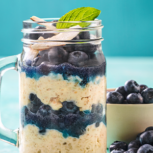 Blueberry and coconut porridge