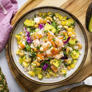 Dole shrimp salad rice bowl