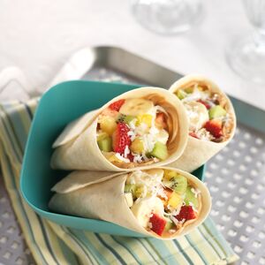 Peanut Butter Pineapple Burritos