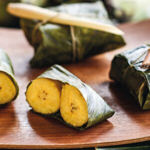 Plantains in Banana Leaves