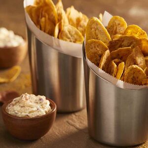 Pumpkin Spice Plantain Chips & Curry-Apple Dip