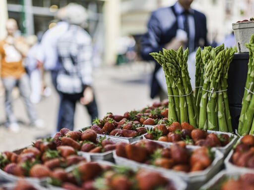 Spring produce at market