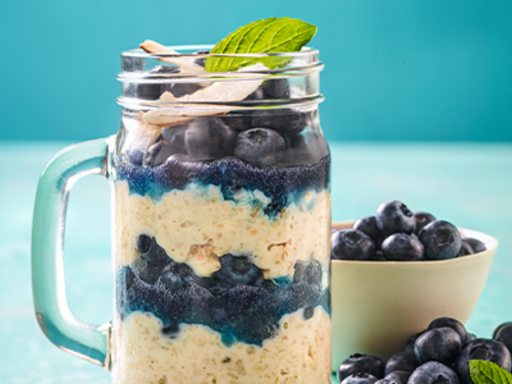 Blueberry and coconut porridge