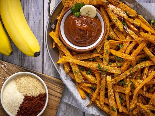 Dole air fryer sweet potato fries banana ketchup