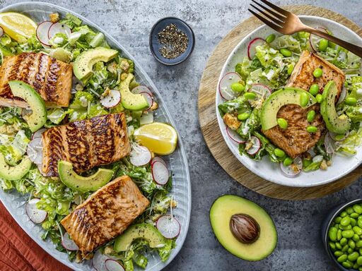 Dole salmon avocado caesar salad