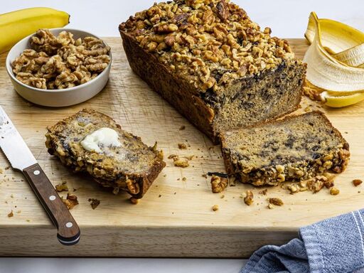 Dole walnut crusted whole banana bread