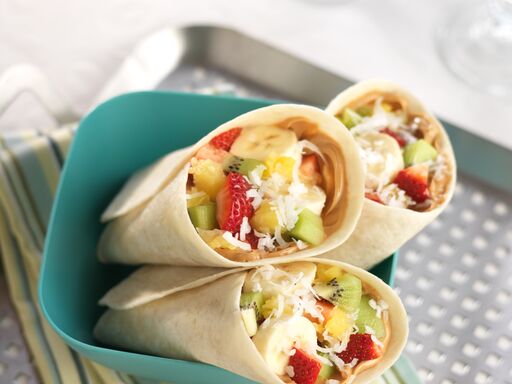 Peanut Butter Pineapple Burritos