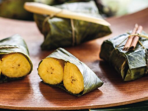 Plantains in Banana Leaves