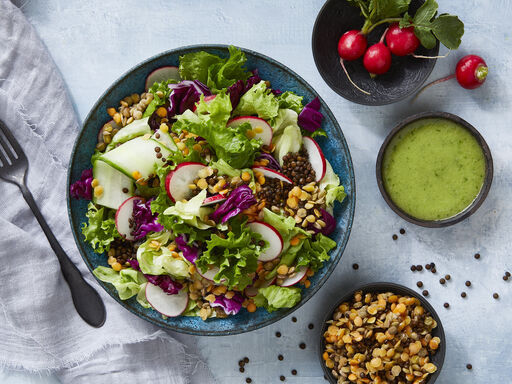 Triple Lentil Cucumber Salad