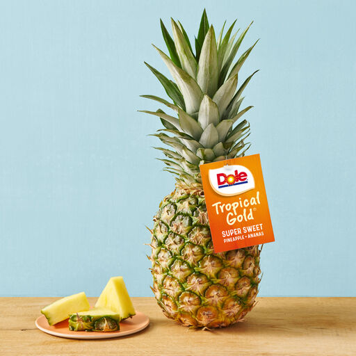 pineapple sliced with tag