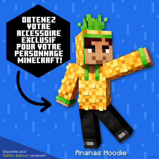 Image shows a pineapple themed Minecraft item.