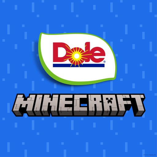 Image depicts logos of Minecraft and Dole