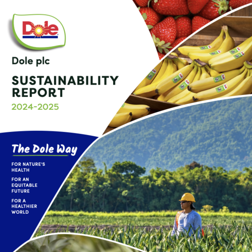 Cover of the Dole Sustainability Report 2024-2025