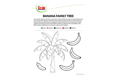 Dole Disney Stich DIY Dole Banana Family Tree Sticker