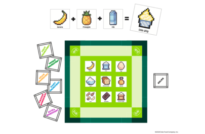 Dole Minecraft campaign Crafting Table Recipe Activity digital download